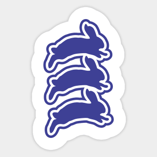 blue rabbit Sticker